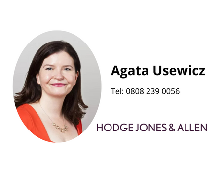 Agata Usewicz contact details at Hodge Jones Allen